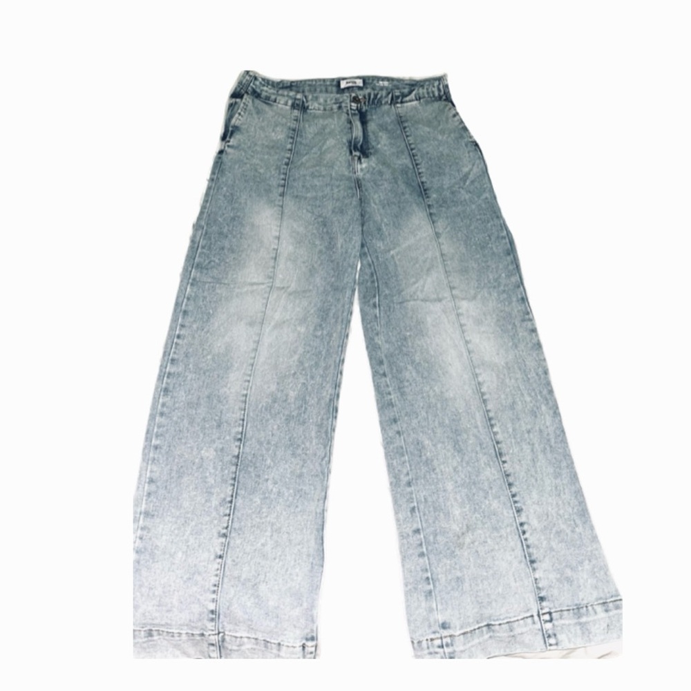 Kensie Light Blue High-Rise Wide-Leg Jeans